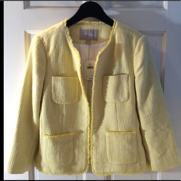 Banana Republic Jackets & Coats Banana Republic Yellow Tweed Blazer